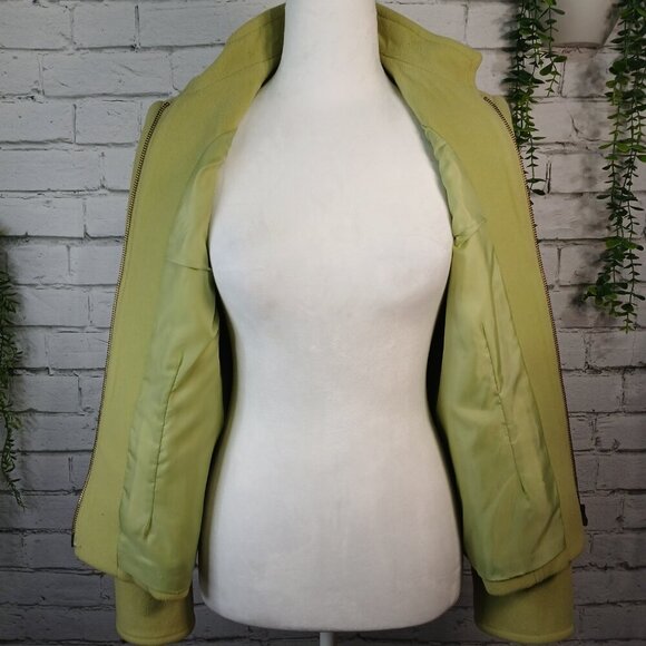 TRIBAL BRAND PISTACHIO GREEN WOOL\NYLON\CASHMERE BLEND COAT, SIZE 2,WOMENS - Picture 6 of 13